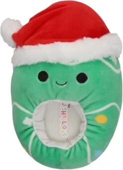 Squishmallows KellyToy Enfants Pantoufles Peluche (Carol Arbre De Noël Santa Hat (Tize 13/1))