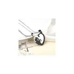 Cadeau De Noël Anniversaire Pour Les Amis Épouse époux - Collier D'amitié Pour Chat Pour 2 Filles Garçons Colliers Assortis Pour Les Meilleurs Amis Sœurs Frère Petite Amie -Rose Magasin 41BScILlGkL. SS1000
