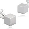 Banemi Boutons De Manchette Unique, Argent Boutons De Manchette Ensembles Carrés En Acier Inoxydable Pour Dîner De Noël 1X1CM -Rose Magasin 41MStXf6iBL. AC UL1500