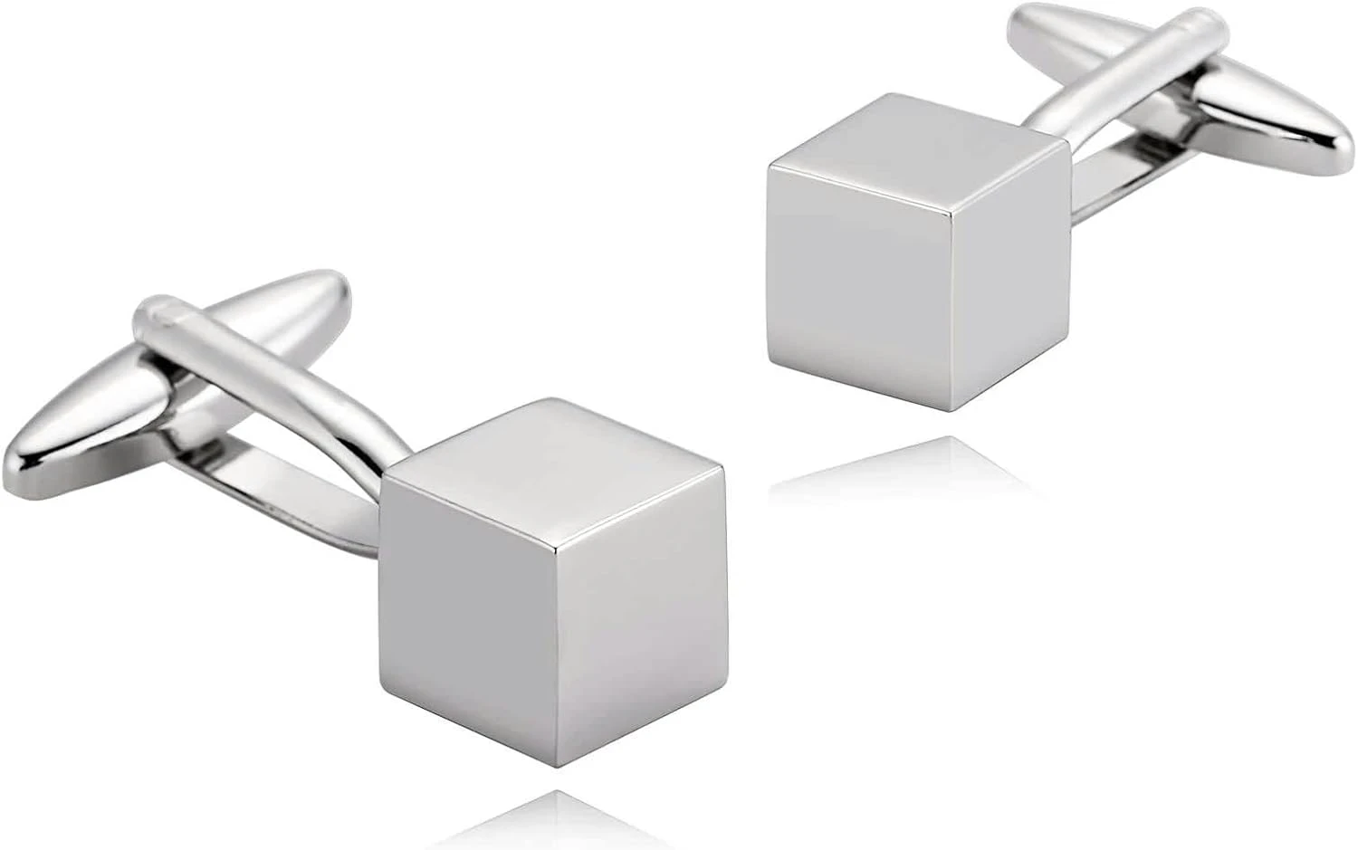 Banemi Boutons De Manchette Unique, Argent Boutons De Manchette Ensembles Carrés En Acier Inoxydable Pour Dîner De Noël 1X1CM 3 Banemi Boutons De Manchette Unique, Argent Boutons De Manchette Ensembles Carrés En Acier Inoxydable Pour Dîner De Noël 1X1CM