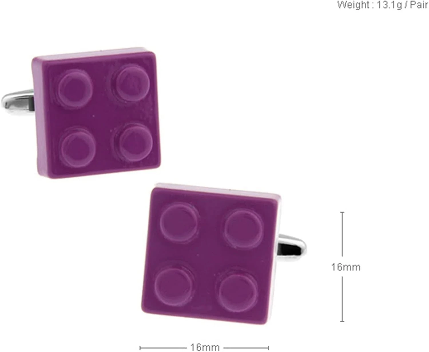 Mens Cufflink Robe Chemises, Cufflink Chemises Pour Femmes Square Blocks Ensembles Pour Dîner De Noël 4 Mens Cufflink Robe Chemises, Cufflink Chemises Pour Femmes Square Blocks Ensembles Pour Dîner De Noël – Image 2