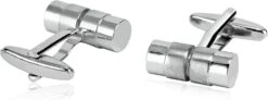 Banemi Boutons De Manchette Multipack, Argent Boutons De Manchette Set Ensembles Cylindriques En Acier Inoxydable Pour Dîner De Noël 1.9X0.8CM