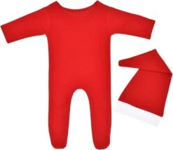 Chapeau De Noël Chapeau Overalls Set Romper Photographie Infantile Bébé Pieds Noeud Collier Bébé Mignon Nouveau-né Tenues -Rose Magasin 514jEnq qL. AC UL1500