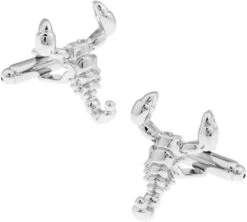 Banemi Groomsmen Cadeaux Boutons De Manchette, Boutons De Manchette Et Studs Silver Scorpion Sets Pour Le Dîner De Noël