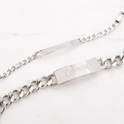 Bracelet ID En Acier Inoxydable Gravable Pour Homme, 8 Pouces De Long - Bracelets Personnalisés Pour Homme - Bracelet ID Homme Avec Gravure - Cadeaux Gravables Pour Lui - Cadeau D'anniversaire - Cadeau Pour Papa - Cadeau De Noël -Rose Magasin 51AujFeaLL. AC UL1000