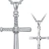 CEKAMA Croix Collier Pour Hommes Et Garçon 925 Sterling Argent Crucifix/Nail/Baseball Croix Pendentif Avec 22+2 Pouces Chaîne Bijoux Cadeaux Pour Noël Anniversaire 2 CEKAMA Croix Collier Pour Hommes Et Garçon 925 Sterling Argent Crucifix/Nail/Baseball Croix Pendentif Avec 22+2 Pouces Chaîne Bijoux Cadeaux Pour Noël Anniversaire -Rose Magasin 51BrGVx2ggL. AC UL1500
