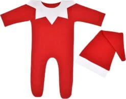 Chapeau De Noël Chapeau Overalls Set Romper Photographie Infantile Bébé Pieds Noeud Collier Bébé Mignon Nouveau-né Tenues -Rose Magasin 51CNwxM7WRL. AC UL1500