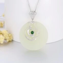 JKR Naturel Jade Collier Pour Femmes Sterling Argent Bonne Fortune/Phoenix/Butterfly/Shirt En Forme De Hetian Jade Pendentif Collier Pour Filles Maman D'anniversaire Cadeaux De Noël -Rose Magasin 51DbQrRs6kL. AC UL1500