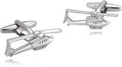 Banemi Manchette Liens Pour Un Avocat, Argent 80S Collier En Acier Inoxydable Avion Ensembles Pour Dîner De Noël 3X1CM