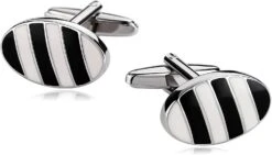 Boutons De Manchette Pour Petit Ami, 40e Anniversaire Boutons De Manchette En Acier Inoxydable Ensembles Pour Dîner De Noël 2.1X1.3CM