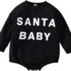 Garçon Pyjamas 24 Mois 2t Noël Infantile Nouveau-né Bébé Garçons Filles Lettres Estampes Romper Combinaison De Noël Chiffons Outfit (B, 18-24 Mois) -Rose Magasin 51b1QBENszL. AC SL1500