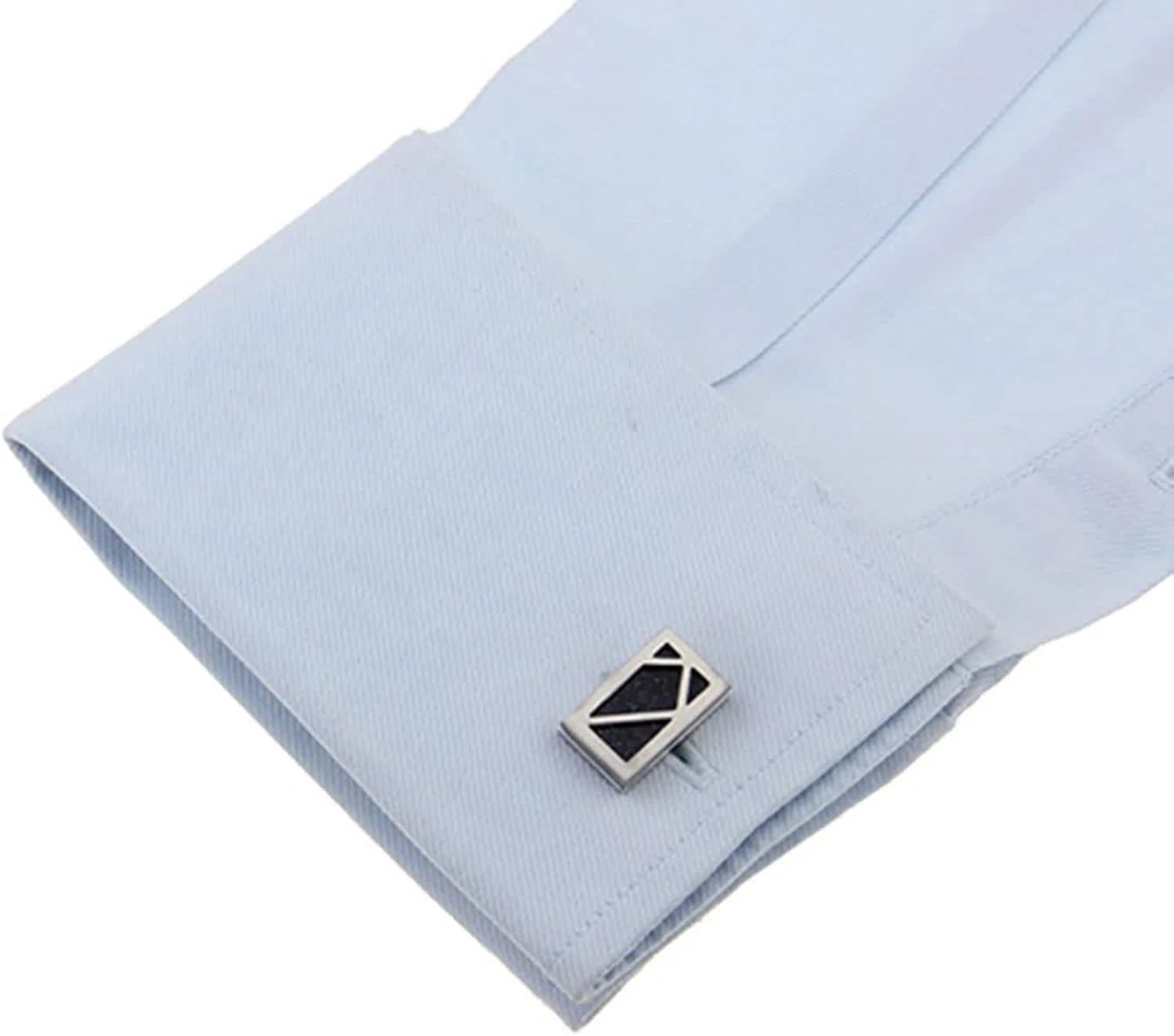 Banemi Silver Boutons De Manchette Gravé, Argent Boutons De Manchette Rectangle Sets Pour Dîner De Noël 2.05X1.25CM 5 Banemi Silver Boutons De Manchette Gravé, Argent Boutons De Manchette Rectangle Sets Pour Dîner De Noël 2.05X1.25CM – Image 3