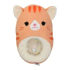 Squishmallow Kellytoy Girls Slippers Slush Soft Pick Pretty Prew Now Noël Dinosaur Koala Shark Axolotl ( Gigi Orange Tabby Cat ( Size 6/7 ) )