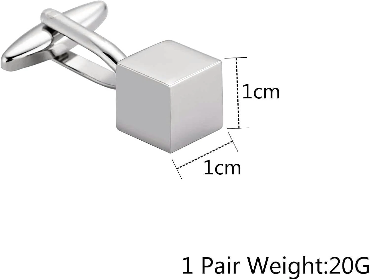 Banemi Boutons De Manchette Unique, Argent Boutons De Manchette Ensembles Carrés En Acier Inoxydable Pour Dîner De Noël 1X1CM 4 Banemi Boutons De Manchette Unique, Argent Boutons De Manchette Ensembles Carrés En Acier Inoxydable Pour Dîner De Noël 1X1CM – Image 2