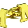 Banemi Cufflink Robe Chemises, Or Boutons De Manchette Set Letter M Ensembles Pour Dîner De Noël