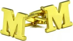Banemi Cufflink Robe Chemises, Or Boutons De Manchette Set Letter M Ensembles Pour Dîner De Noël