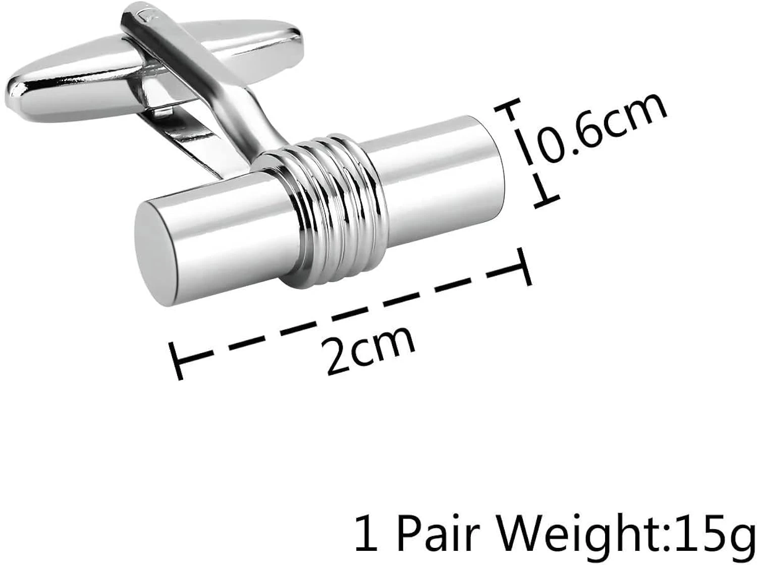 Banemi Boutons De Manchette Personnalisés, Boutons De Manchette En Métal Ensembles Cylindriques En Acier Inoxydable Pour Dîner De Noël 2X0.6CM 4 Banemi Boutons De Manchette Personnalisés, Boutons De Manchette En Métal Ensembles Cylindriques En Acier Inoxydable Pour Dîner De Noël 2X0.6CM – Image 2