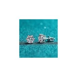Vert Moissanite Boucles D'oreilles - 6 Prong Vert Boucles D'oreilles 14k Blanc Or Vert Boucles D'oreilles 925 Sterling Argent Moissanite Bijoux Cadeaux Pour Noël -Rose Magasin 51wnwcTyxML. AC SR10001000