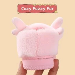Knemksplanet Garçons Filles Chaussures De Noël Enfants Hiver Cartoon Elk Bunny Chaussons Chaud Fuzzy House Chaussons Non-Slip Intérieur Extérieur -Rose Magasin 51zCi3e7JYL. AC UL1000
