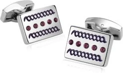 Ensemble De Boutons De Manchette Banemi, Boutons De Manchette Personnalisés Grand-père En Acier Inoxydable Rectangle Sets Pour Le Dîner De Noël