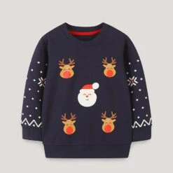 Hatop Bébé Enfant Garçons Filles Coton Crewneck Sweat À Manches Longues Pull De Noël Workout Tops Hommes -Rose Magasin 61 n rbuDWL. AC UL1500