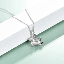 Cadeaux Paresseux YFN Collier Paresseux En Argent Sterling Bijoux En Cristal Coeur Pour Femmes Filles Cadeaux De Noël Pour Hommes -Rose Magasin 610 RykhGTL. AC UL1500