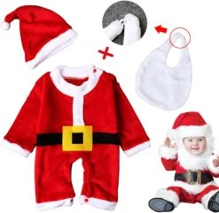 NLGToy Mignon Bébé Fille D'hiver Tenues Bébé Garçons Filles Noël Santa Cosplay Romper Combinaison Garçons Coloré Chemises -Rose Magasin 611C2kMV0PL. AC UL1500