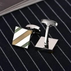 Banemi Boutons De Manchette Groomsmen Cadeau, Boutons De Manchette Pour Enfants En Acier Inoxydable Carré Stripe Ensembles Pour Dîner De Noël 1.5X1.5CM -Rose Magasin 6142a4vZgL. AC UL1500