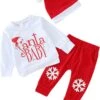 Sfdgfhyf Mignon Enfants Vêtements Enfant Bébé Enfants Fille Garçon Costume De Noël Santa Lettre Imprimer À Manches Longues Sweat Top -Rose Magasin 615bTy52fDL. AC UL1500