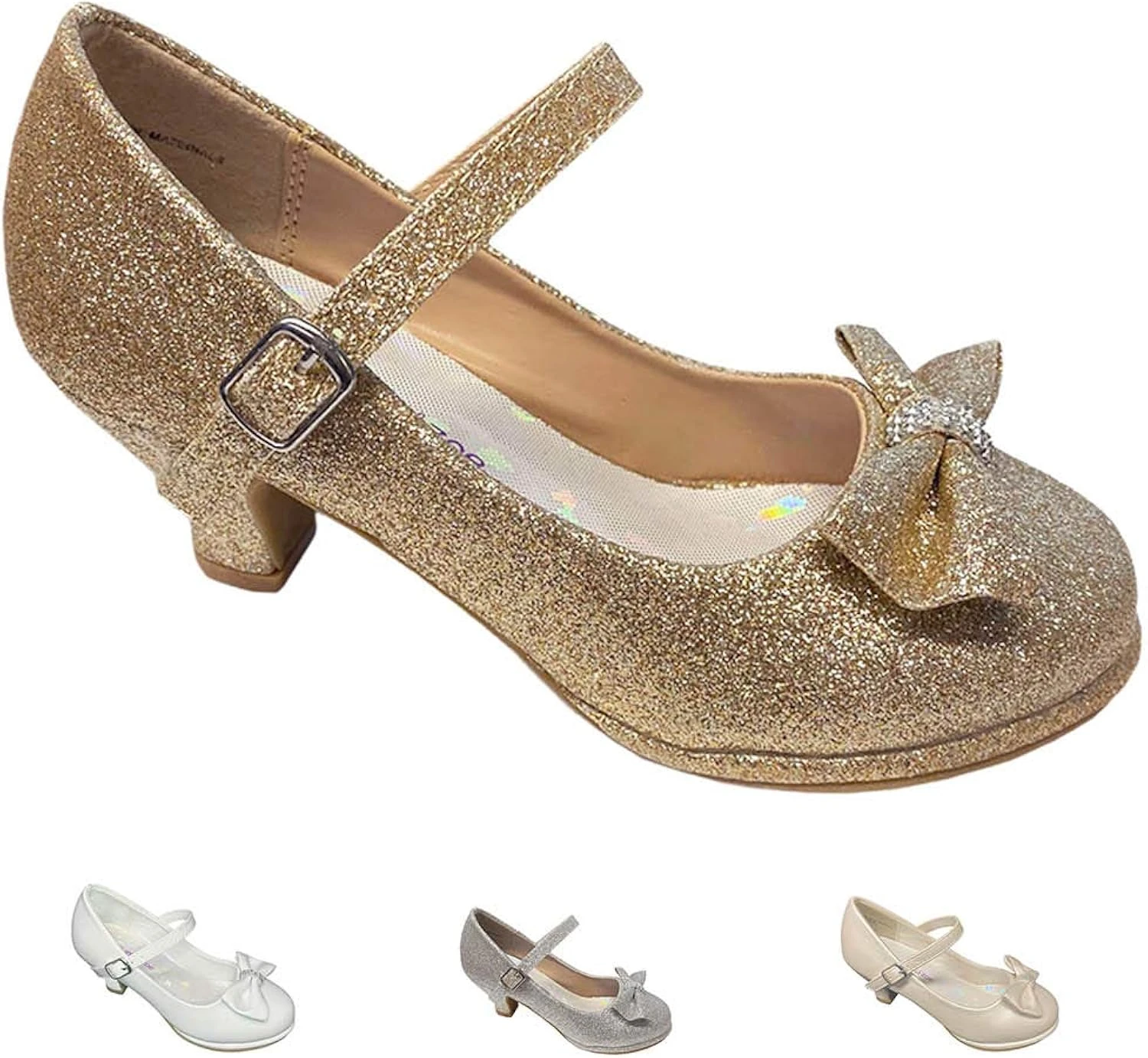 Rose Princesse Fleur Fille Robe Chaussures Pour Mariages Et Noël - Grande Et Petite Fille 2 Pouce Talon Haut Avec Étincelle Et Sangle 8 Rose Princesse Fleur Fille Robe Chaussures Pour Mariages Et Noël - Grande Et Petite Fille 2 Pouce Talon Haut Avec Étincelle Et Sangle – Image 6