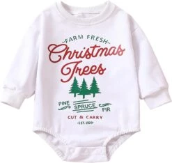 Bébé Fille Romper Jumpsuit Noël Bébé Infantile Nouveau-né Garçons Filles Lettre Bande Dessinée Long Bébé Garçon Rompers 18-24