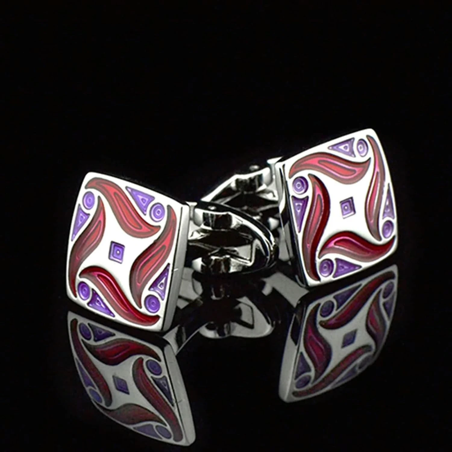 Banemi Silver Boutons De Manchette Gravé, Boutons De Manchette Groom Personnalisé Émail Carré Ensembles Pour Dîner De Noël 1.6CM 7 Banemi Silver Boutons De Manchette Gravé, Boutons De Manchette Groom Personnalisé Émail Carré Ensembles Pour Dîner De Noël 1.6CM – Image 5