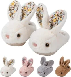 Tout-petits Girl Boy Non-Slip House Slipper Chaud Winter Slipper Mignon Cartoon Bunny Rabbit Dinosaur Slippers Soft Plush Indoor & Outdoor Cadeau De Noël Pour Les Enfants