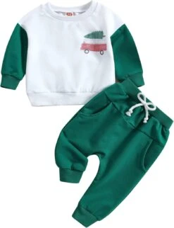 Sfdgfhyf Mignon Vêtements Ensemble Pour Enfants Bébé Garçon Fille De Noël Sports Casual Pull À Manches Longues Crewneck Sweat Pantalon