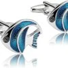 Banemi Stepfather De The Groom Boutons De Manchette, Boutons De Manchette Bleus Avec Goujons Ensembles De Poissons En Acier Inoxydable Pour Dîner De Noël 1.6X2CM -Rose Magasin 61E7z6vwjaL. AC UL1500