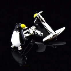 Banemi Boutons De Manchette En Métal, Boutons De Manchette Et Goujons Noir Pingouin Enamel Sets Pour Le Dîner De Noël 1.8CM -Rose Magasin 61FkUkhzQ4L. AC UL1500