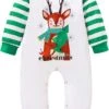 NLGToy Garçon Barboteuse Infantile Bébé Garçons Filles Deux-pièces Tenue De Noël Rayé Bande Dessinée Cerf Lettre Imprimé Barboteuse Bébé Fille -Rose Magasin 61GglFTmGL. AC UL1500