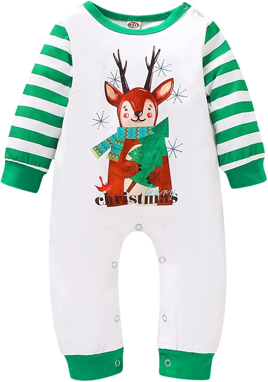 NLGToy Garçon Barboteuse Infantile Bébé Garçons Filles Deux-pièces Tenue De Noël Rayé Bande Dessinée Cerf Lettre Imprimé Barboteuse Bébé Fille 3 NLGToy Garçon Barboteuse Infantile Bébé Garçons Filles Deux-pièces Tenue De Noël Rayé Bande Dessinée Cerf Lettre Imprimé Barboteuse Bébé Fille