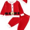 Sfdgfhyf Fille Casual Vêtements Bébé Père Noël Outfit Nouveau-né Infant Garçon Fille De Noël Tenues Velours À Manches Longues T-shirt -Rose Magasin 61I6qOdLpL. AC UL1500