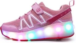 Qyy Enfants Led Light Up Chaussures Skateboarding Chaussures USB Charge Fitness Chaussures Convient Pour Garçons Et Filles Meilleurs Cadeaux Pour Noël ThanksgivingSingle Wheel Pink-USA 8 -Rose Magasin 61IH69i8lGL. AC SL1001