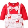 Sfdgfhyf Filles Survêtements De Noël Infantile Bébé Fille Garçon Noël Romper Nouveau-né Deer Imprimer À Manches Longues Patchwork Combinaison -Rose Magasin 61JoxQ1lruL. AC UL1500