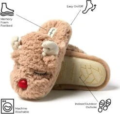 Dearfoams Unisexe-enfant Correspondance Famille Vacances De Noël Renne & Turquie Éraflure -Rose Magasin 61KIao2jt1L. AC UL1080