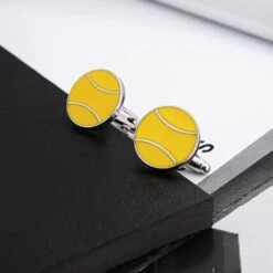 Boutons De Manchette Pour Poignets Boutonnés, Boutons De Manchette En Argent Pour Adolescents Ensembles De Balles De Tennis En Acier Inoxydable Pour Dîner De Noël 1.8X1.8CM -Rose Magasin 61Oy6CdQxTL. AC UL1500