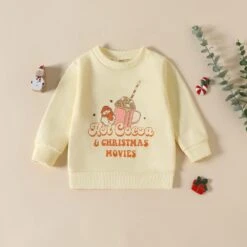 Sfdgfhyf Bébé Vêtements Ensembles 1 à 5 Ans Enfants Enfant Unisexe Coton Automne Noël Imprimé À Manches Longues À Capuche Tops -Rose Magasin 61PGWf2xmrL. AC UL1500