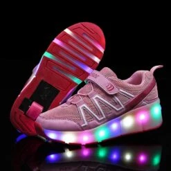 Qyy Enfants Led Light Up Chaussures Skateboarding Chaussures USB Charge Fitness Chaussures Convient Pour Garçons Et Filles Meilleurs Cadeaux Pour Noël ThanksgivingSingle Wheel Pink-USA 8 -Rose Magasin 61PWyJqrwJL. AC SL1001