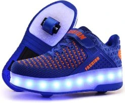 Nsasy Kids Roller Shoes Boy Girl Sneakers With Wheels Devenez Sport Sneaker Avec Led Pour Noël Anniversaire Cadeau Pour Enfants