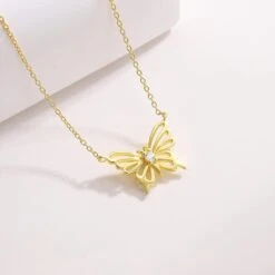 925 Sterling Argent 14K Papillon Pendentif Collier, Collier Papillon, Gifr Pour Elle, Fête Des Mères Cadeau, Cadeau De Noël, Demoiselle D'honneur Bijoux Cadeau -Rose Magasin 61QomgKA9UL. AC UL1500