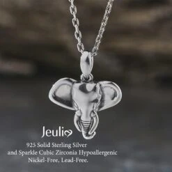 Jeulia Sterling Argent Collier Pour Hommes Femmes Éléphant Girafe Animal Pendentif Lien Chaîne Cool Bijoux Hypoallergénique D'anniversaire De Noël Cadeaux Pour Femmes Mariée Adolescent Filles Avec Boîte-cadeau -Rose Magasin 61SL4cwv3VL. AC UL1500