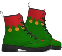 Ipodry Noël Bottes Femmes Hommes Dentelle-Up Boot Faux En Cuir Combat Travail Bottes Cadeaux Pour Elle,him -Rose Magasin 61THKHY1drL. AC UL1500