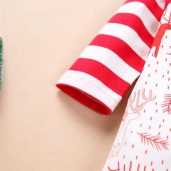 Petits Garçons Vêtements Infantile Bébé Fille Garçon Noël Romper Nouveau-né Cerf Imprimé À Manches Longues Rayé Combinaison De Noël Tenues (Rouge, 3-6 Mois) -Rose Magasin 61V3XVDFE4L. AC SL1500